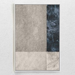 Quadro Decorativo Vertical Abstrato Texturas com Moldura e Sem Vidro 80X120 - 3