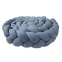 Ver imagem 2 de Protetor de Berço Trança Marina 4m Algodão Percal 200 Fios:cinza Jeans