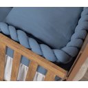 Ver imagem 3 de Protetor de Berço Trança Marina 4m Algodão Percal 200 Fios:cinza Jeans