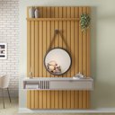 Ver imagem 2 de Painel Ripado You Bless 1.3 Cinamomo/Off White com Espelho Splendido - HB Móveis
