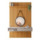 Ver imagem 1 de Painel Ripado You Bless 1.3 Cinamomo/Off White com Espelho Splendido - HB Móveis