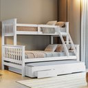 Ver imagem 1 de Treliche com Cama Casal em Madeira e Aux Casal C/ Gavetas Woodstore