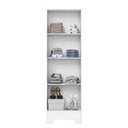 Ver imagem 5 de Guarda Roupa 04 Portas e 03 Gavetas Nápole com Armário Multiuso 2 Portas 3 Prateleiras B387 Branco