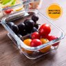 Pote Vidro Hermético Retangular com Divisória 4 Travas 640ml - 3