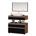 Ver imagem 2 de Conjunto Safira 60cm Gabinete de Banheiro com Cuba e Espelheira