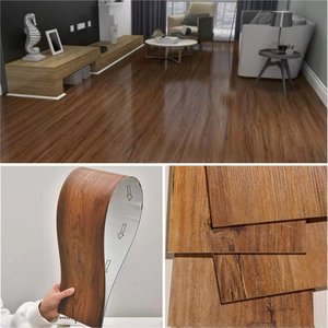 Piso Vinílico Autocolante Régua Madeira Caixa 6m2 - Imbuia Rústica - Imitação Madeira