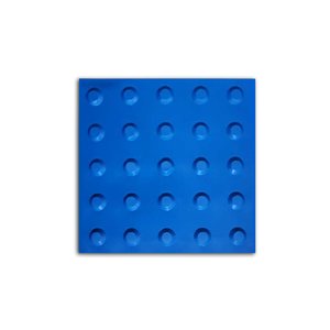 Piso Tátil 10pçs Borracha Pvc 25x25 Alerta Azul