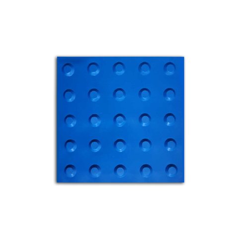 Piso Tátil 10pçs Borracha Pvc 25x25 Alerta Azul