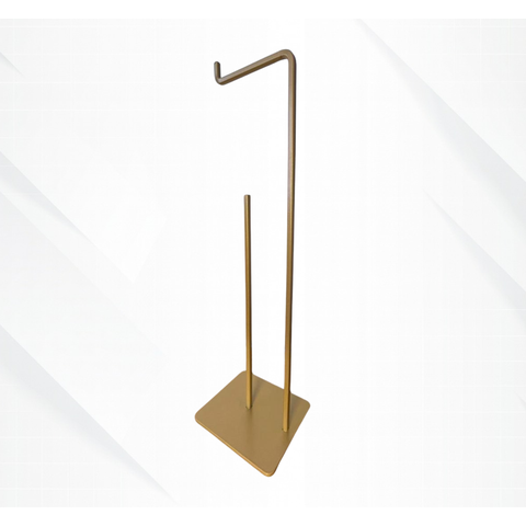 Porta Papel Higiênico Chão Reserva 3 Rolos Luxo - Dourado