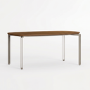 Ver imagem 2 de Mesa para Sala de Jantar Tampo MDF sem Vidro 180cm Base Metal Champagne Mayra