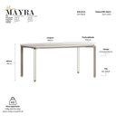 Ver imagem 3 de Mesa para Sala de Jantar Tampo MDF sem Vidro 180cm Base Metal Champagne Cinamomo Mayra