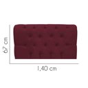 Ver imagem 2 de Painel Cabeceira Estofada Paris 140cm Cama Box Casal Suede Bordo- Mabe Magazine