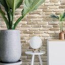 Ver imagem 2 de Papel de Parede Adesivo Tijolinho em Tons Bege Rústico 10m