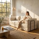 Ver imagem 2 de Sofá Cama 3 Lugares na Caixa 190 cm Capri Bouclê B05 - D'Rossi