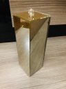 Ver imagem 1 de Porta Escovas De Vidro Com Tampa Dourado Lavabo Banheiro