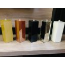 Ver imagem 2 de Porta Escovas De Vidro Com Tampa Dourado Lavabo Banheiro