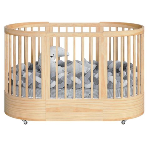 Berço Redondo Evolutivo Crescer 3 em 1 Coleção Wave Divicar - nature
