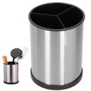 Ver imagem 1 de Porta Talheres Utensilios Base Giratoria Escorredor Inox Suporte Pia Bancada Mesa Cozinha Organizaça