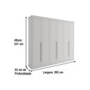 Ver imagem 4 de Guarda Roupa Capri 6 Portas Avelã Moveis Carraro