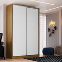 Ver imagem 2 de Guarda Roupa Solteiro 2 Portas 3 Gavetas Freijó Natural Branco 147x59,8x235cm Rc2004 Emovell