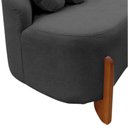 Ver imagem 7 de Namoradeira Sofá Feijão Moscou 130cm Orgânica Suede Cinza