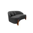 Ver imagem 4 de Namoradeira Sofá Feijão Moscou 130cm Orgânica Suede Cinza