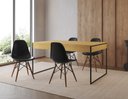 Ver imagem 1 de Conjunto Industrial Filadelfia 120x75 Ferro Preto Tampo Canela 4 Cadeiras Preto
