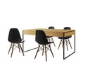 Ver imagem 2 de Conjunto Industrial Filadelfia 120x75 Ferro Preto Tampo Canela 4 Cadeiras Preto