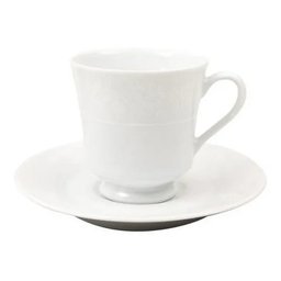 Xícara Café c/ Pires C/Pé Linha Itamaraty Noiva Porcelana Schmidt - 1