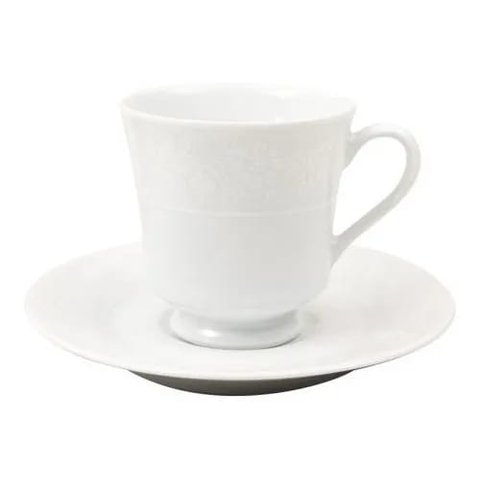 Xícara Café c/ Pires C/Pé Linha Itamaraty Noiva Porcelana Schmidt