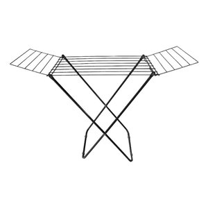 9981 - Varal em Aço de Chão com Asas Preto 133x53x95cm - Maxeb