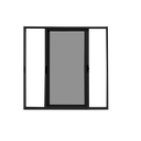 Ver imagem 2 de Vitrô 2 Folhas Móveis de Correr Aluminio Preto 1,00x1,20 Linha 18 Modular
