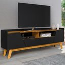 Ver imagem 1 de Rack para Sala de Estar Tv 70 Pol 180cm Morello B02 Preto Fosco Naturalle - Lyam Decor