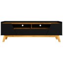 Ver imagem 3 de Rack para Sala de Estar Tv 70 Pol 180cm Morello B02 Preto Fosco Naturalle - Lyam Decor