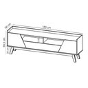 Ver imagem 7 de Rack para Sala de Estar Tv 70 Pol 180cm Morello B02 Preto Fosco Naturalle - Lyam Decor