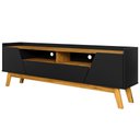 Ver imagem 4 de Rack para Sala de Estar Tv 70 Pol 180cm Morello B02 Preto Fosco Naturalle - Lyam Decor