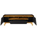 Ver imagem 6 de Rack para Sala de Estar Tv 70 Pol 180cm Morello B02 Preto Fosco Naturalle - Lyam Decor