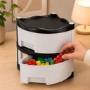 Ver imagem 7 de Gaveteiro de Canto Mesa Triangular Organizador Multiuso Plastico Porta Esmaltes Batons Escritorio