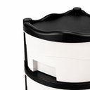 Ver imagem 6 de Gaveteiro de Canto Mesa Triangular Organizador Multiuso Plastico Porta Esmaltes Batons Escritorio