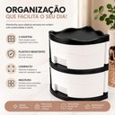 Ver mais imagens de Gaveteiro de Canto Mesa Triangular Organizador Multiuso Plastico Porta Esmaltes Batons Escritorio