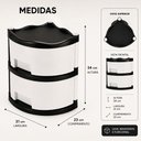Ver imagem 3 de Gaveteiro de Canto Mesa Triangular Organizador Multiuso Plastico Porta Esmaltes Batons Escritorio