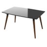 Mesa de Jantar 4 Lugares 180cm Valentinna Preto/pés Escuros - Artesano - 1