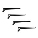 Ver imagem 1 de Kit 4 Suportes para Prateleira Multivisão Ss-25-pr 25cm em Aço Preto