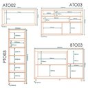 Ver mais imagens de Armarios Lavanderia 4 Modulos Mdf 270 Cm Tosc Freijo Freijo Mxm