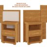 Conjunto Cabeceira Casal e Queen Size com 02 Mesa de Apoio Cinamomo Off White Flex Astrid Jm Móveis - 3