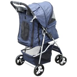 Carrinho de Passeio Pet com Porta Copo para Cães e Gatos - Vermelho - 3