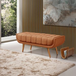 Recamier França 1,30M com Base Madeira Linho Sofatec