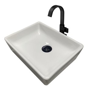 Cuba Sobrepor para Banheiro Lavabo Apoio Branca 40x31x10cm- Peq Defeitos - Guarujab