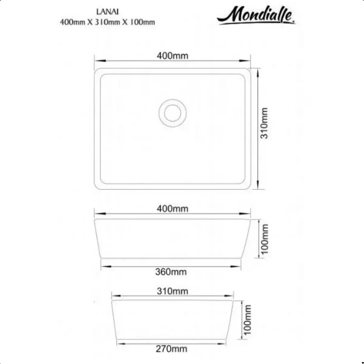 Cuba Sobrepor Guaruja P Banheiro Lavabo Apoio Branca Lavatório de Banheiro Louça 40x31x10cm Lanai Pe - 9