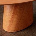Ver imagem 4 de Mesa Oval Design Moderno 160cm x 90cm Base em Madeira Maciça Amanda Marrom/Mel